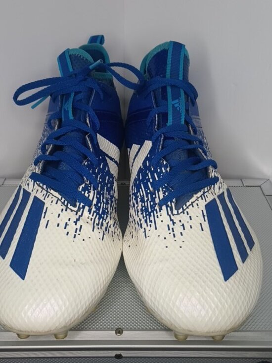 Adidas Adizero Scorch Football Cleats White Blue Men\'s Size 13.5 US 13 UK main image 10